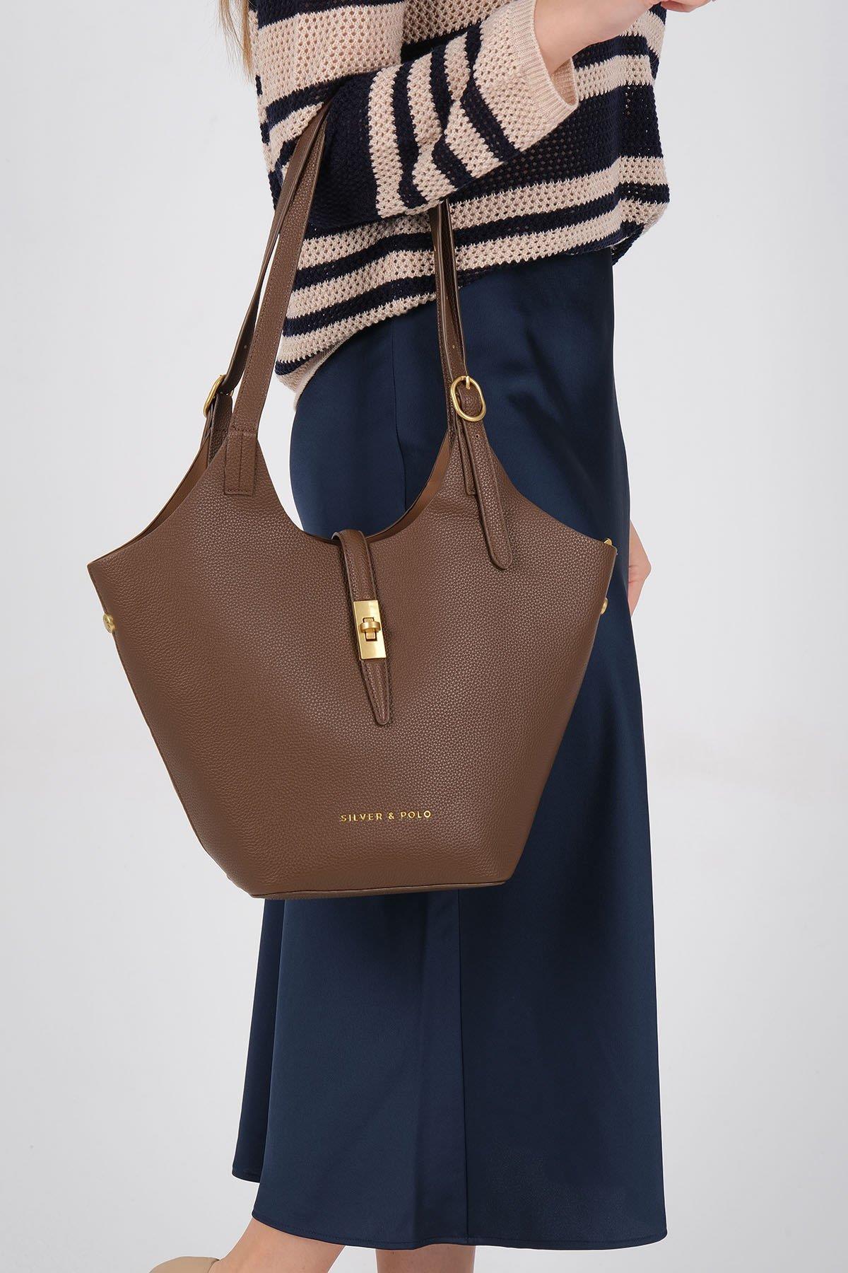 Silver & Polo SP1246 Kadın Omuz Çantası Kahve