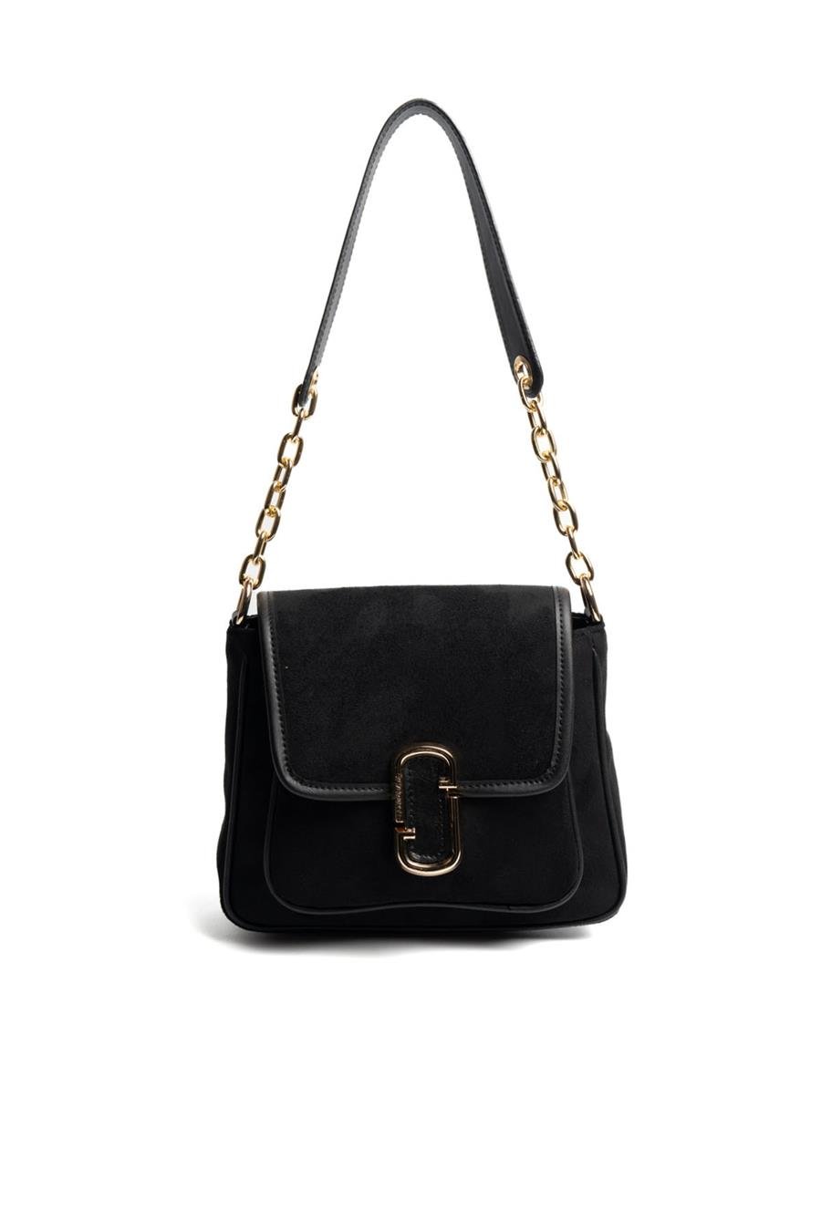 Silver & Polo SP1147 Kadın Omuz Çantası Süet Siyah