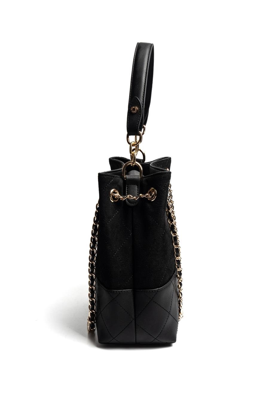 Silver & Polo SP1262 Kadın Omuz Çantası Süet Siyah