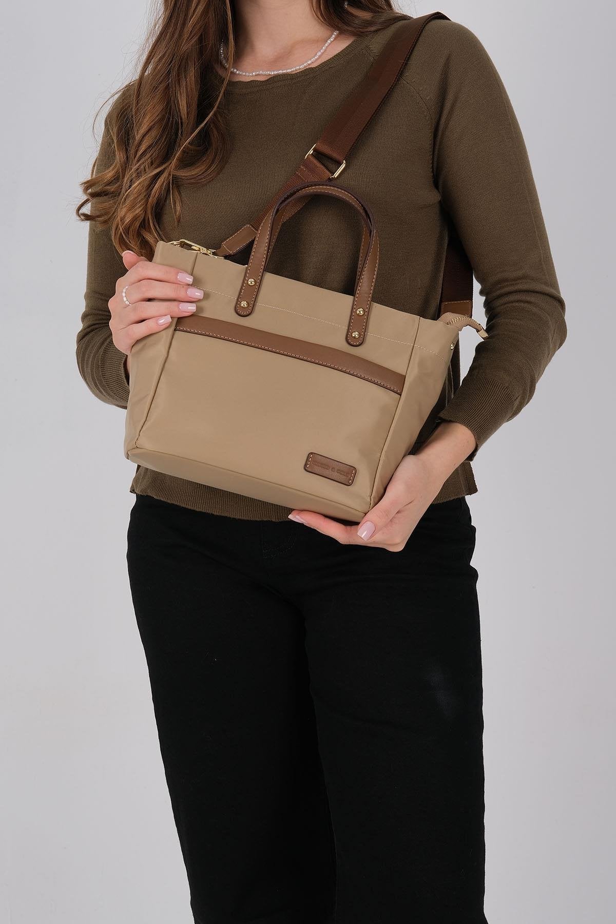 Silver & Polo SP1214 Kadın El Çantası Vizon-Camel