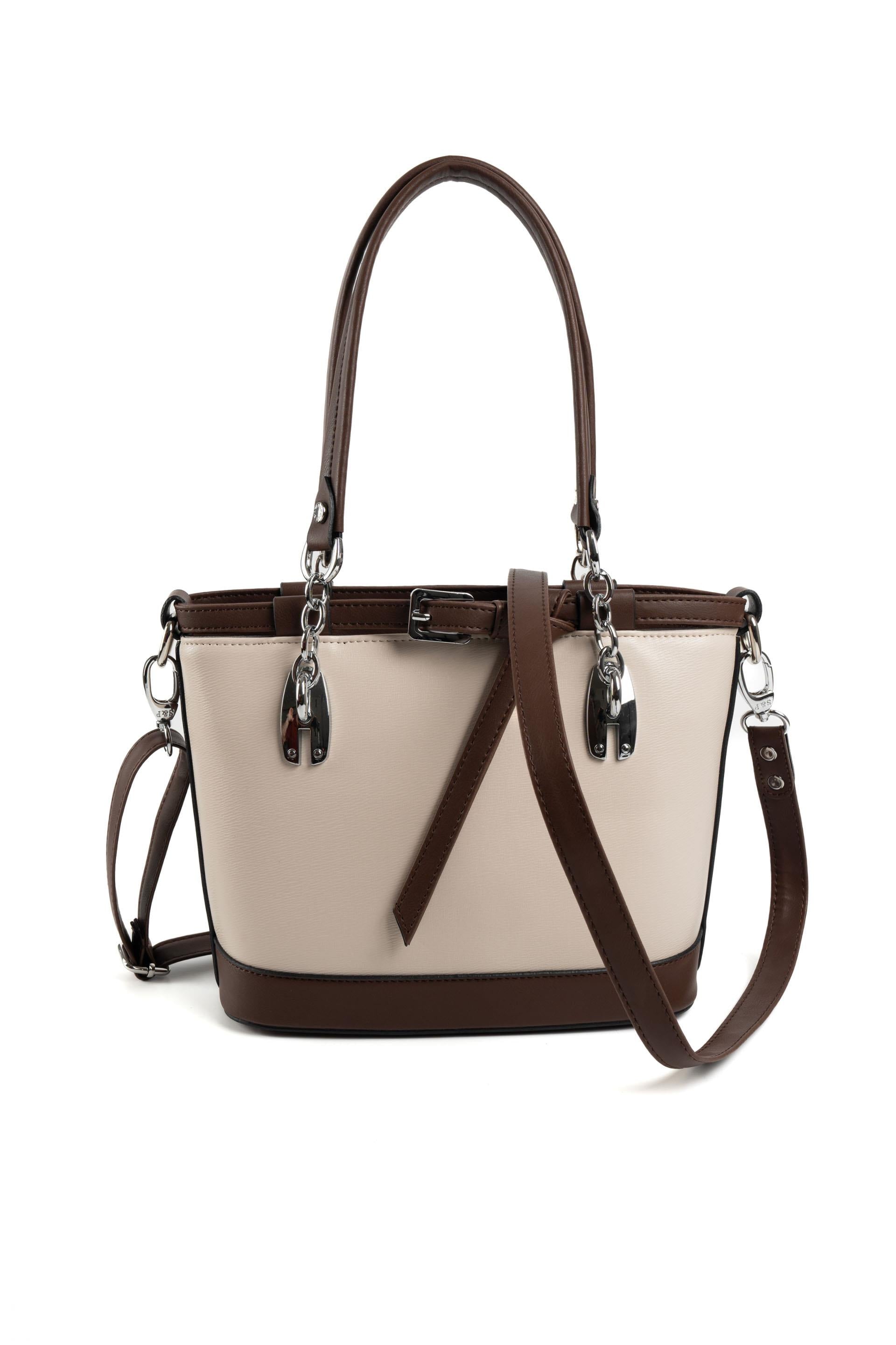 Silver & Polo Bej - Kahve SP1155 Kadın El Çantası