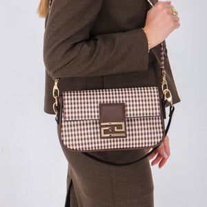 Silver & Polo Kahve Sarı - Kahve SP1179 Kadın Omuz Çantası