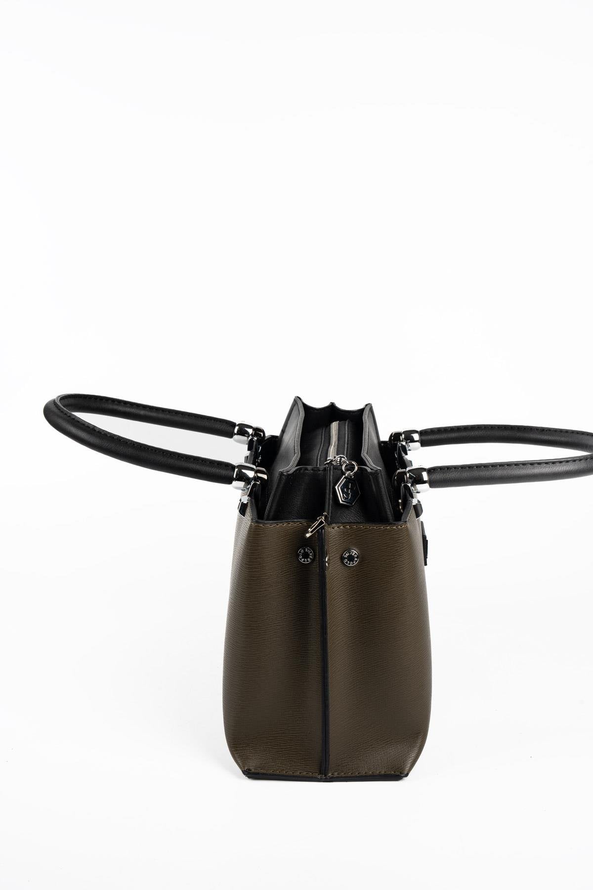 Silver & Polo SP826 Kadın El Çantası Düz Kahve-Vizon