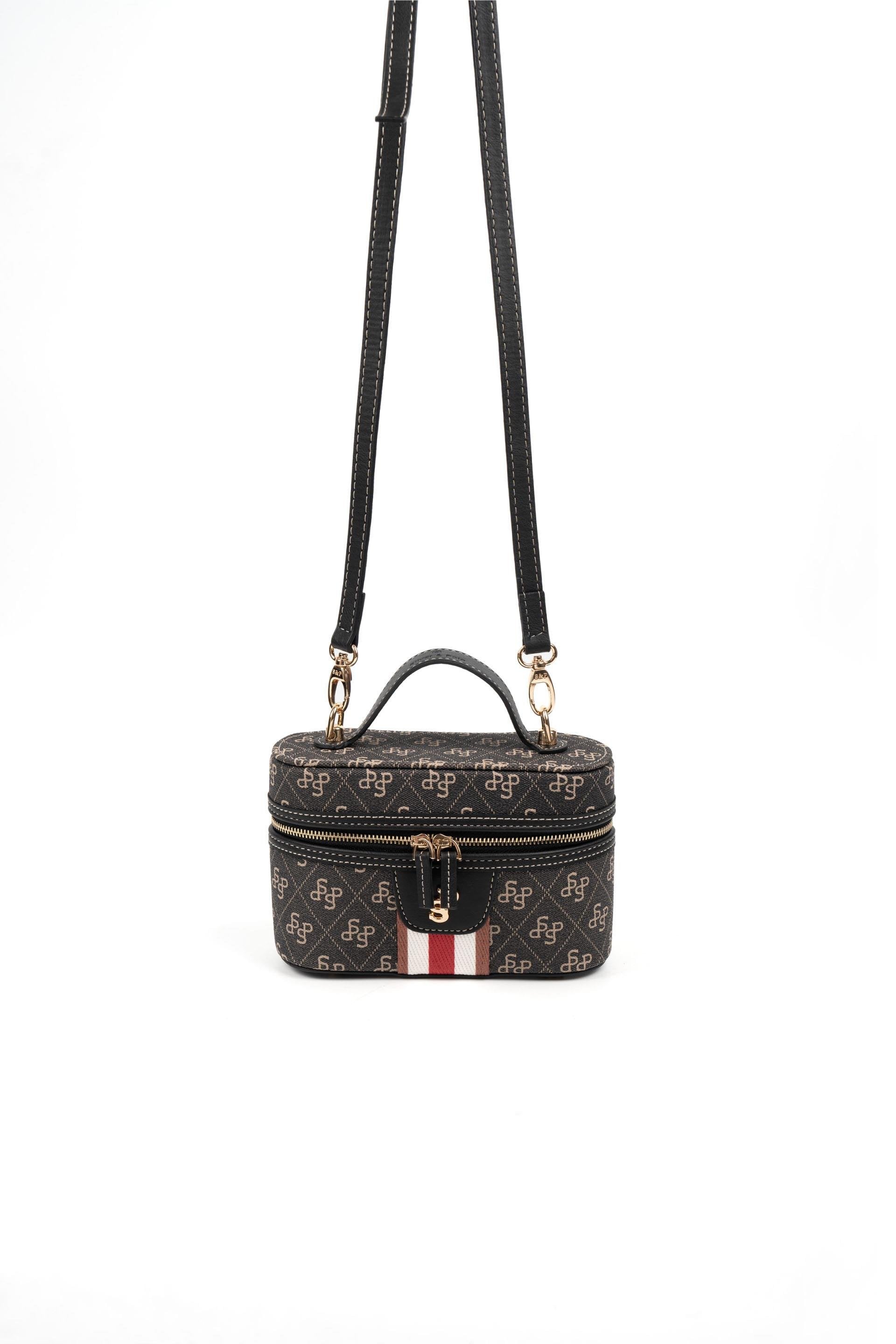 Silver & Polo Füme - Siyah SP1195 Kadın Makyaj,el Ve Çapraz Çantası