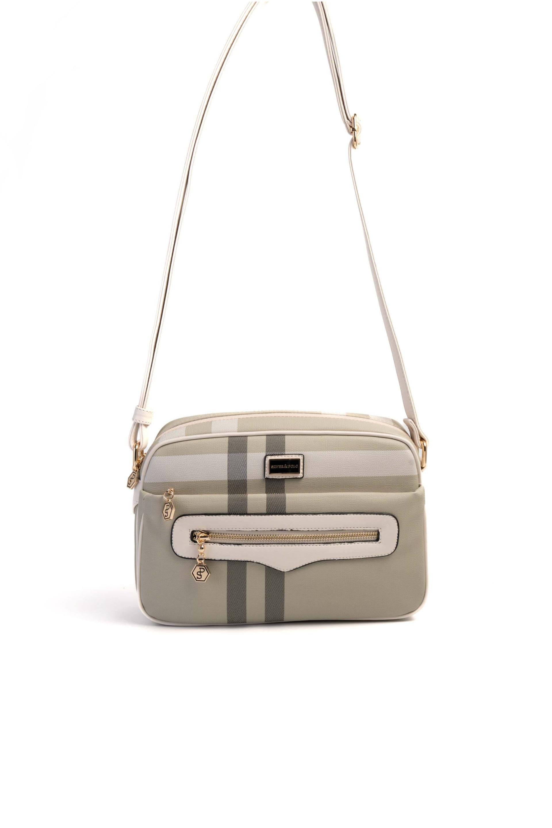 Silver & Polo A.Yeşil - Kemik SP491 Kadın Çapraz Çanta