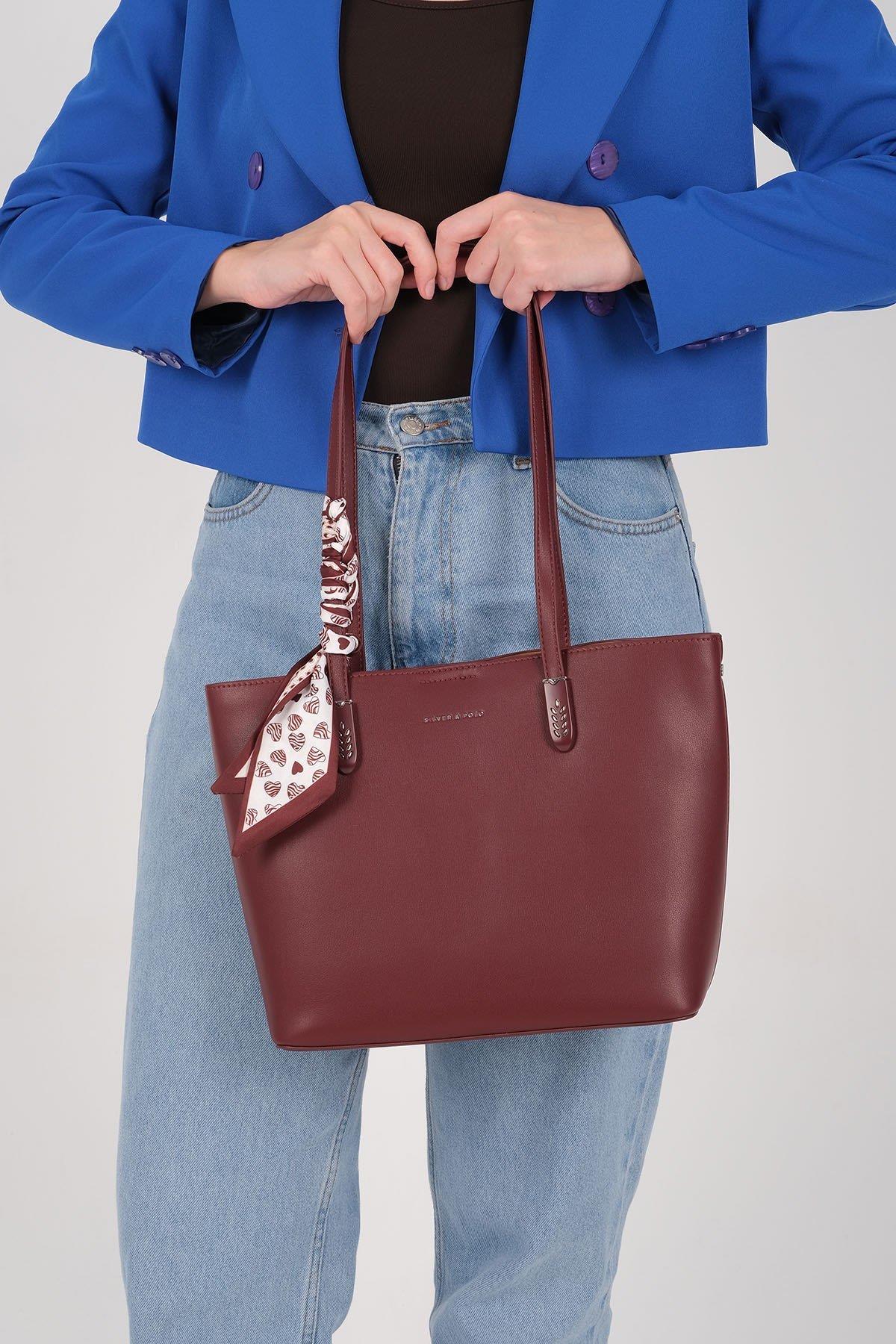 Silver & Polo SP1238 Kadın Omuz Çantası Bordo