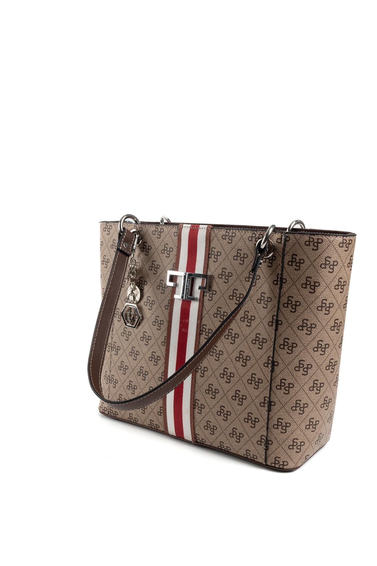 Silver & Polo Koyu Bej - Kahve SP1176 Kadın Omuz Çantası