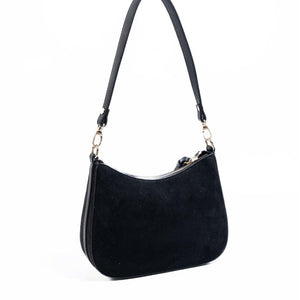 Silver & Polo SP1259 Kadın Omuz Çantası Süet Siyah