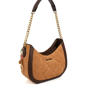 Silver & Polo SP1168 Kadın Omuz Çantası Süet Taba-Kahve