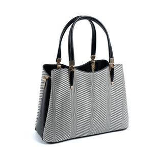 Silver & Polo Siyah Beyaz - Siyah SP1205 Kadın El Çantası