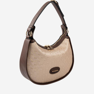 Silver & Polo SP1263 Kadın Omuz Çantası Logolu Nut-Kahve