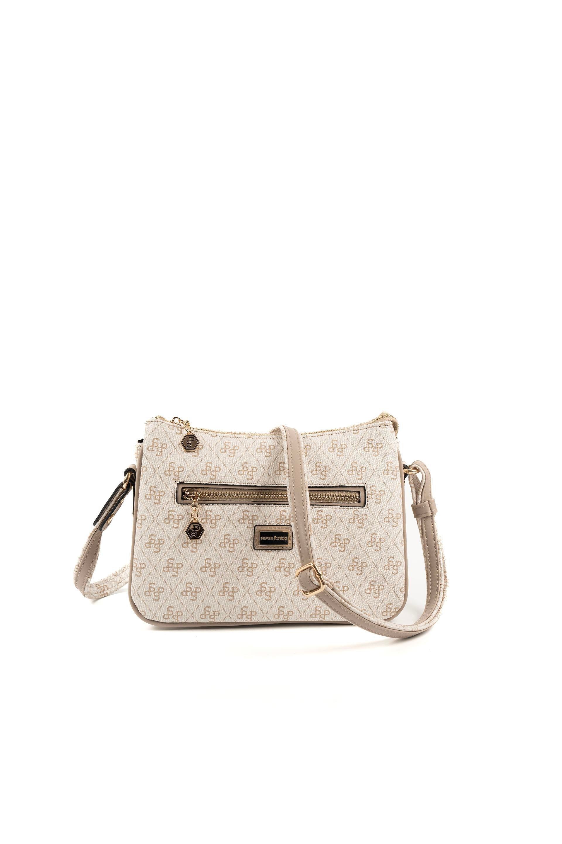 Silver & Polo Bej - Kum SP818 Kadın Çapraz Çanta