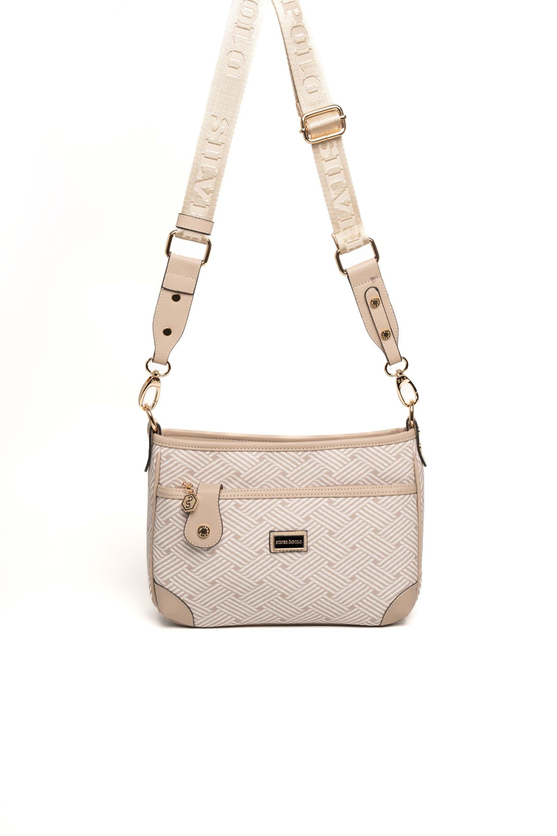 Silver & Polo Bej - Kum SP1160 Kadın Çapraz Çanta