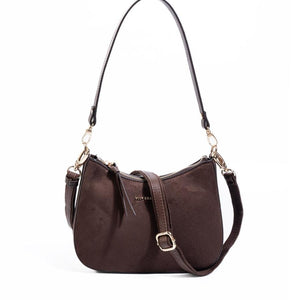 Silver & Polo SP1259 Kadın Omuz Çantası Süet Kahve