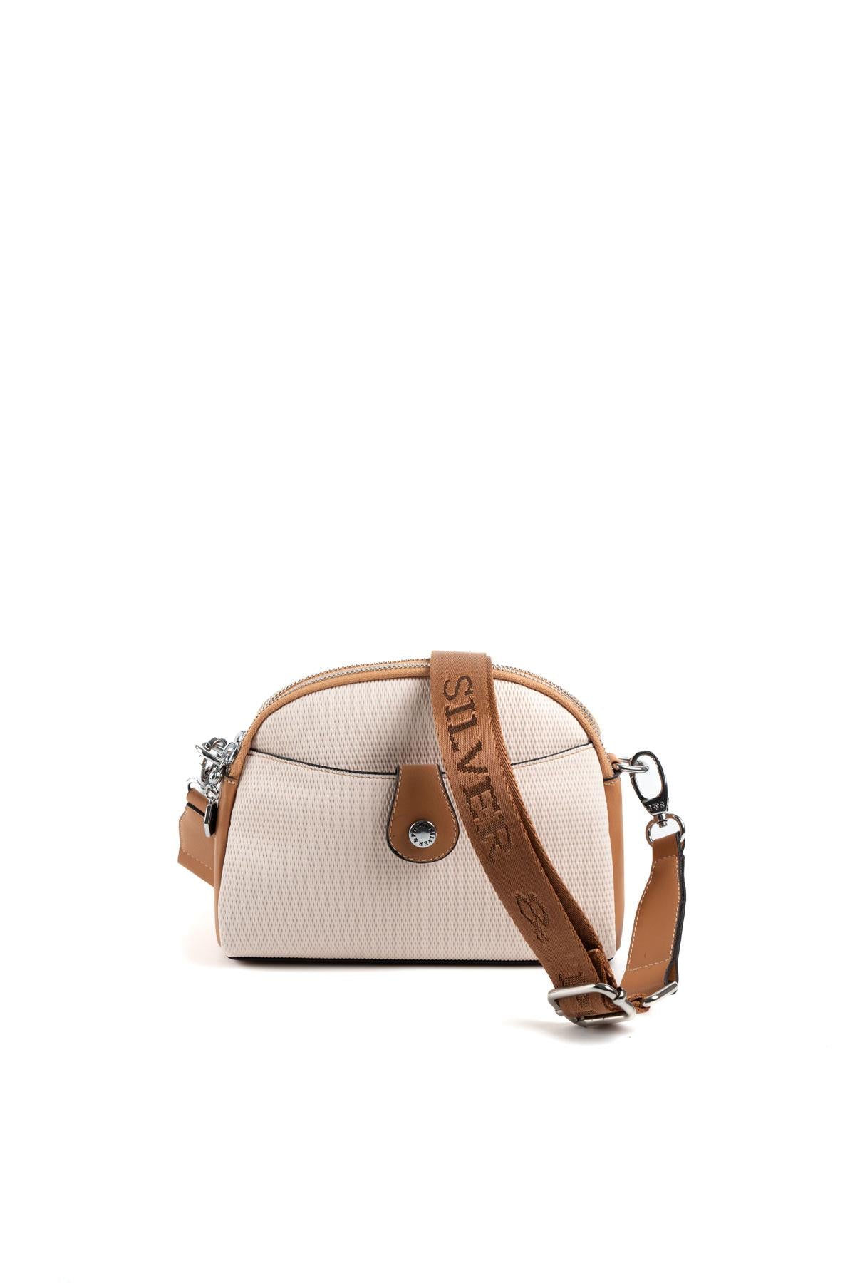 Silver & Polo Bej - A.Taba SP1144 Kadın Çapraz Çanta