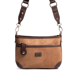 Silver & Polo SP1160 Kadın Çapraz Çanta Süet Taba-Kahve