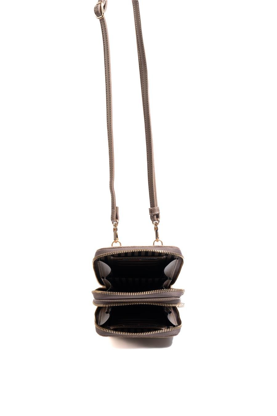 Silver & Polo SP1011 Kadın Telefon Çantası Süet Vizon