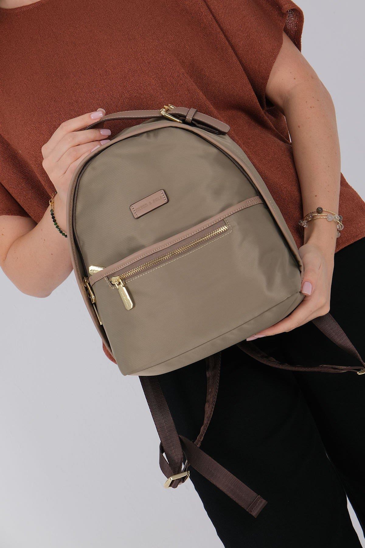 Silver & Polo SP1212 Kadın Sırt Çantası Yeşil-Kum