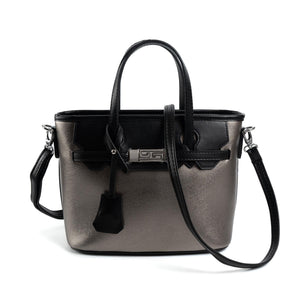 Silver & Polo Platin - Siyah SP1185 Kadın El Çantası