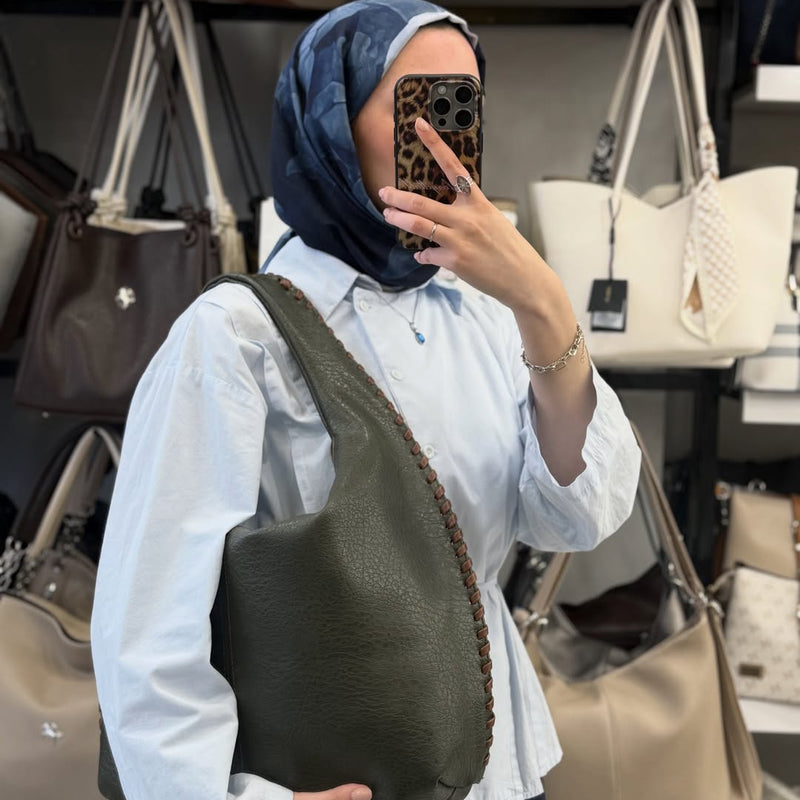 Nas Bag Kenar Örgü Detaylı Omuz Çantası - 1409 - 2