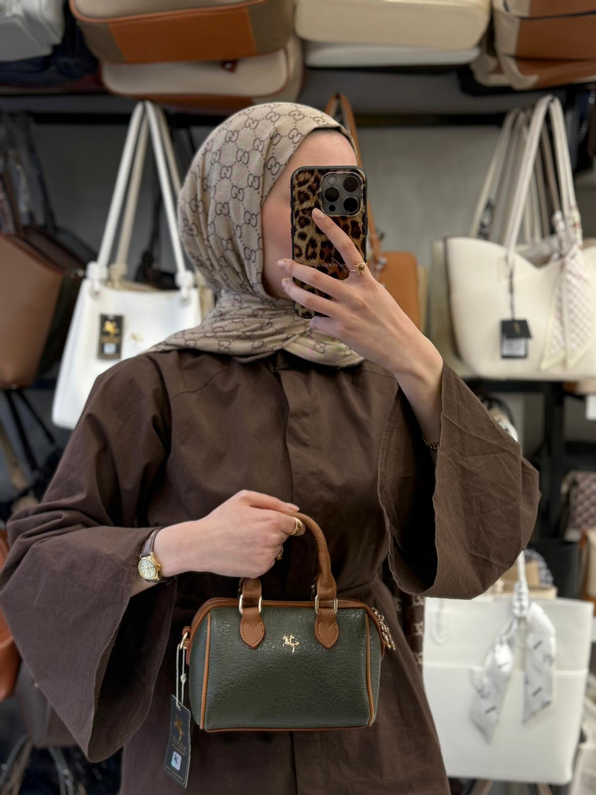 Nas Bag Haki Mini Kadın El ve Omuz Çantası – 1475
