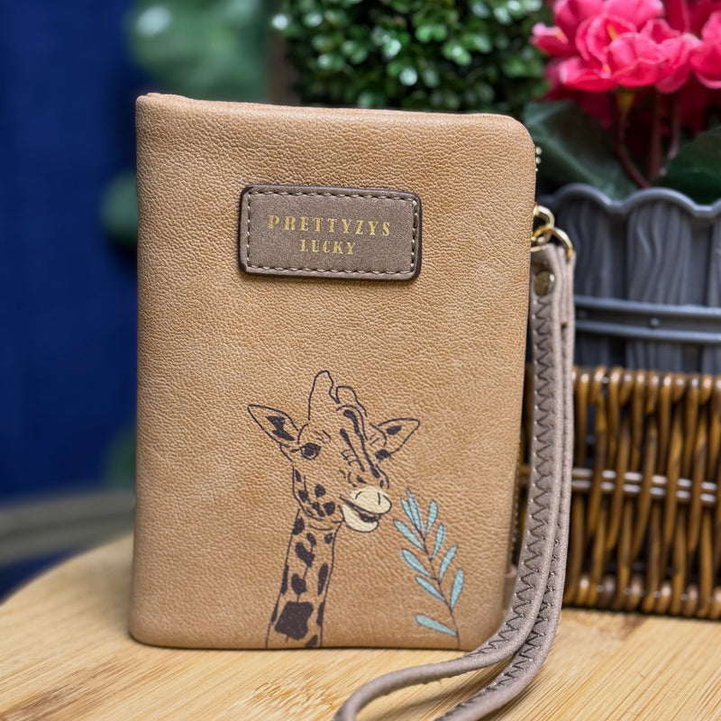 Nas Bag Camel Nakışlı Bölmeli Kadın Cüzdan - icz006 - 2