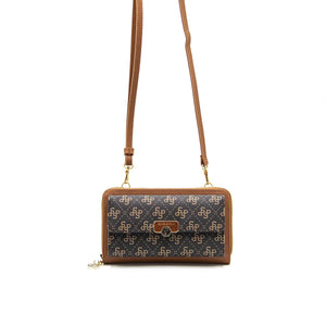 Silver & Polo Kahve Sarı  - Taba SP921 Kadın Askılı Cüzdanlı Telefon Çantası