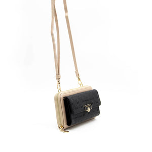 Silver & Polo Siyah - S.nut SP921 Kadın Askılı Cüzdanlı Telefon Çantası