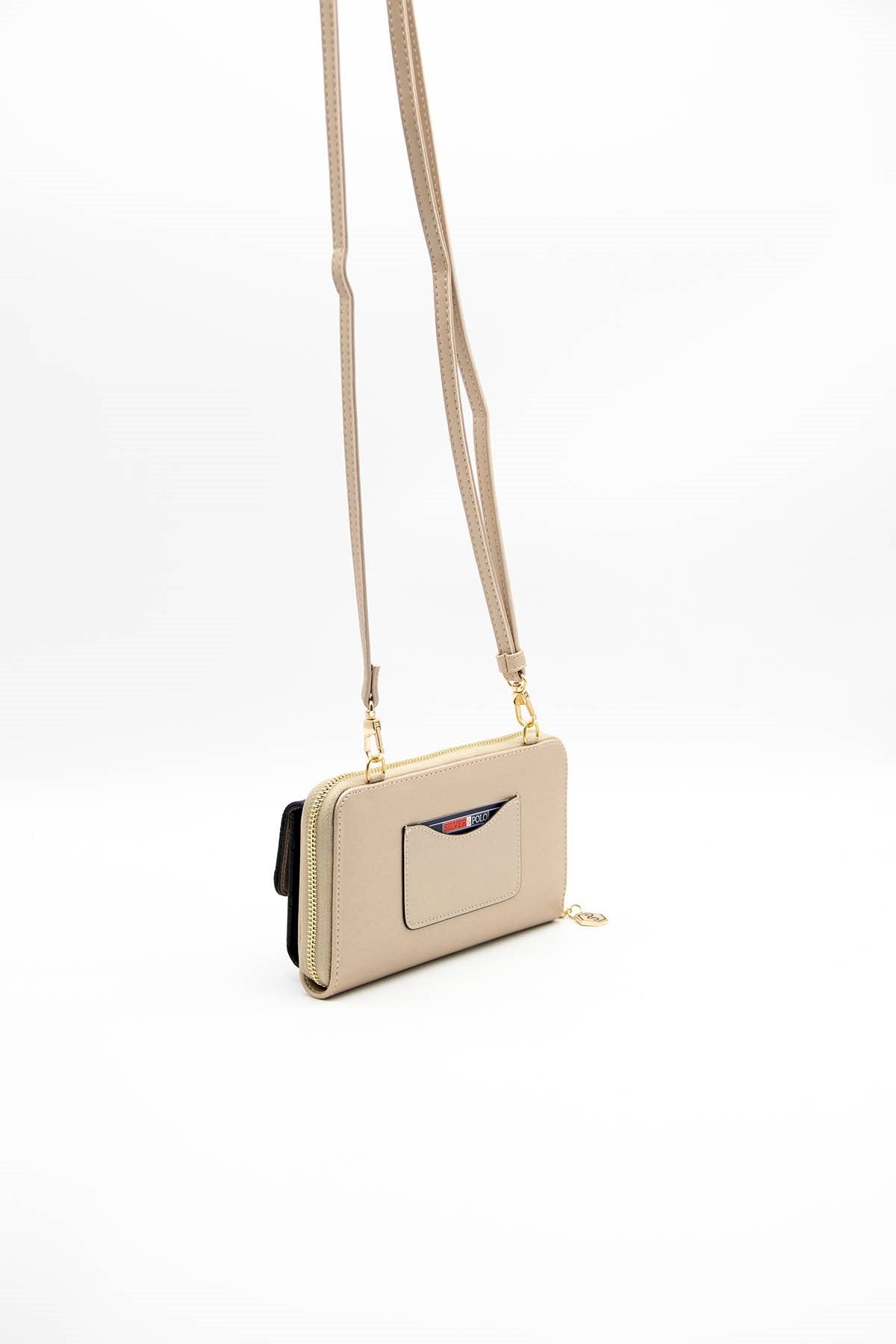 Silver & Polo Siyah - S.nut SP921 Kadın Askılı Cüzdanlı Telefon Çantası