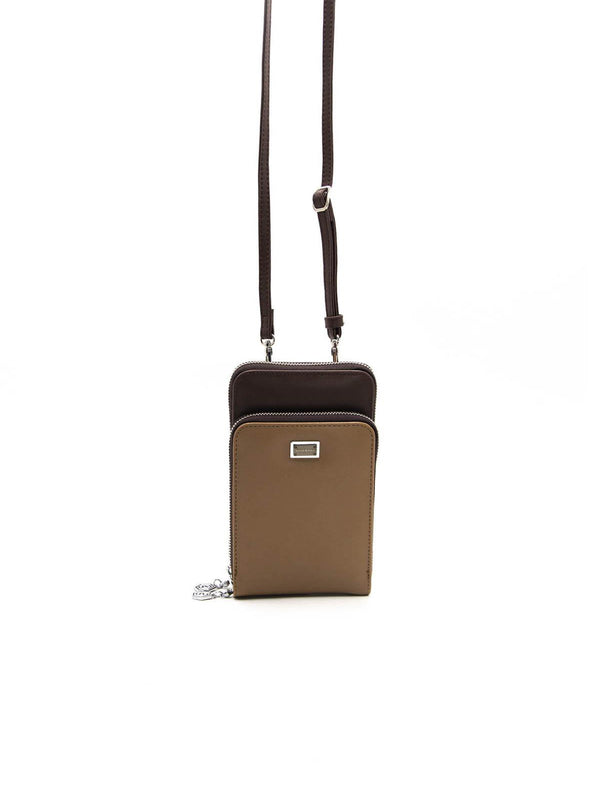 Silver & Polo Vizon - Kahve SP1011 Kadın Askılı Cüzdanlı Telefon Çantası