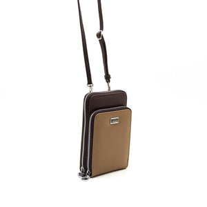 Silver & Polo Vizon - Kahve SP1011 Kadın Askılı Cüzdanlı Telefon Çantası