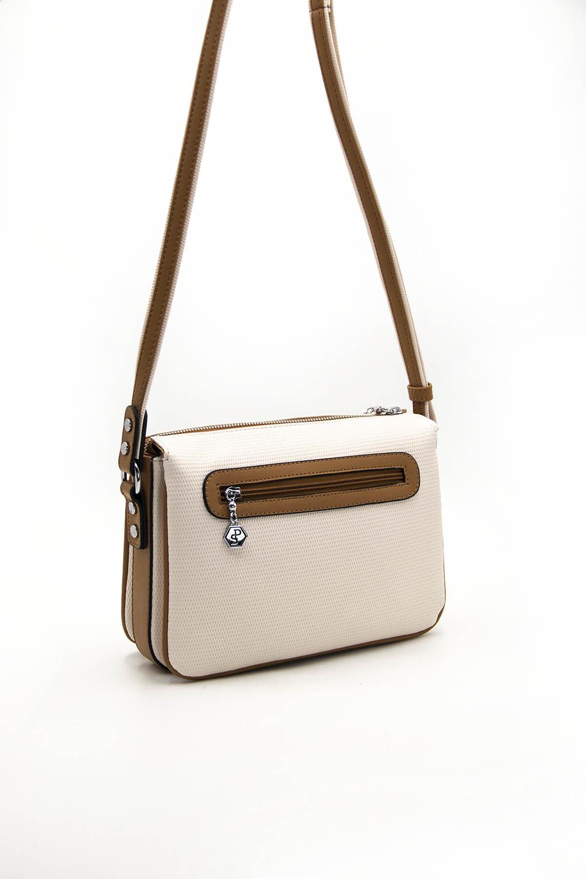 Silver & Polo Bej - A.Taba SP784 Kadın Çapraz Çanta