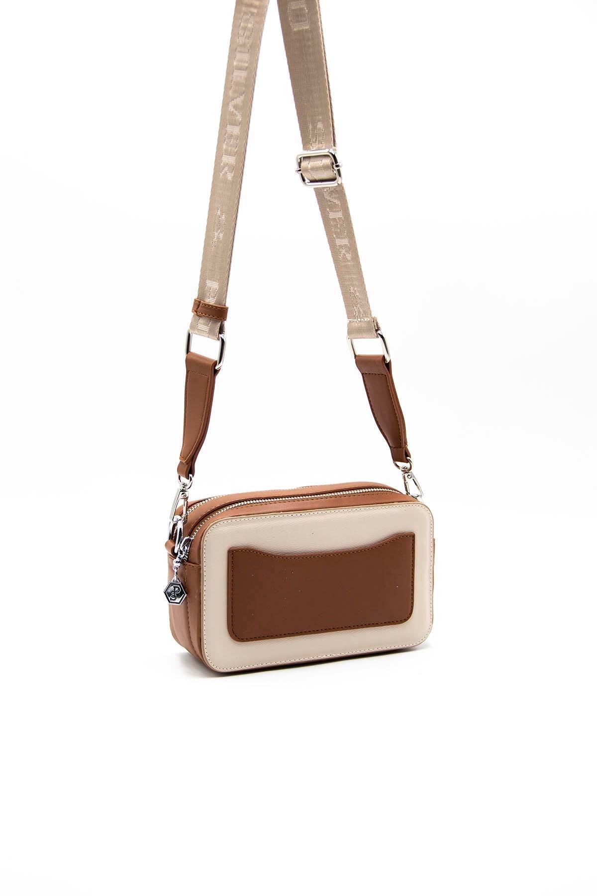 Silver & Polo Bej - A.Taba SP1078 Kadın Çapraz Çanta