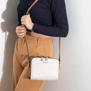 Silver & Polo Bej - A.Taba SP888 Kadın Çapraz Çanta