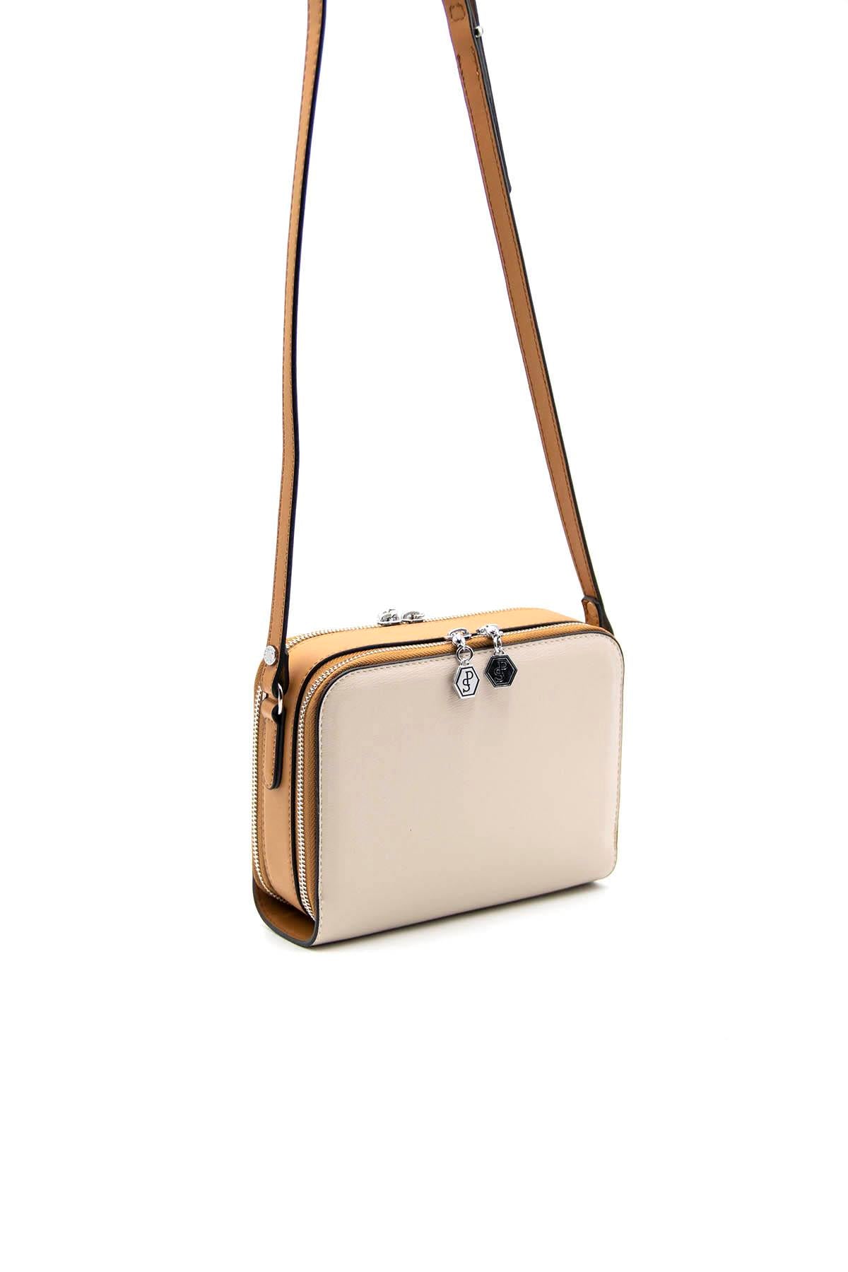 Silver & Polo Bej - A.Taba SP888 Kadın Çapraz Çanta