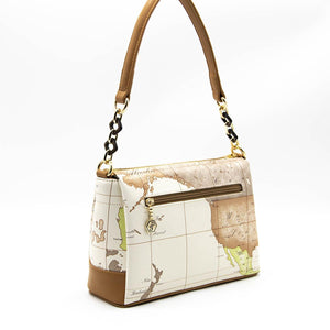 Silver & Polo Bej - A.Taba SP910 Kadın Çapraz Çanta