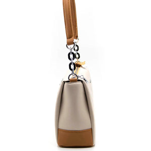 Silver & Polo Bej - A.Taba SP910 Kadın Çapraz Çanta