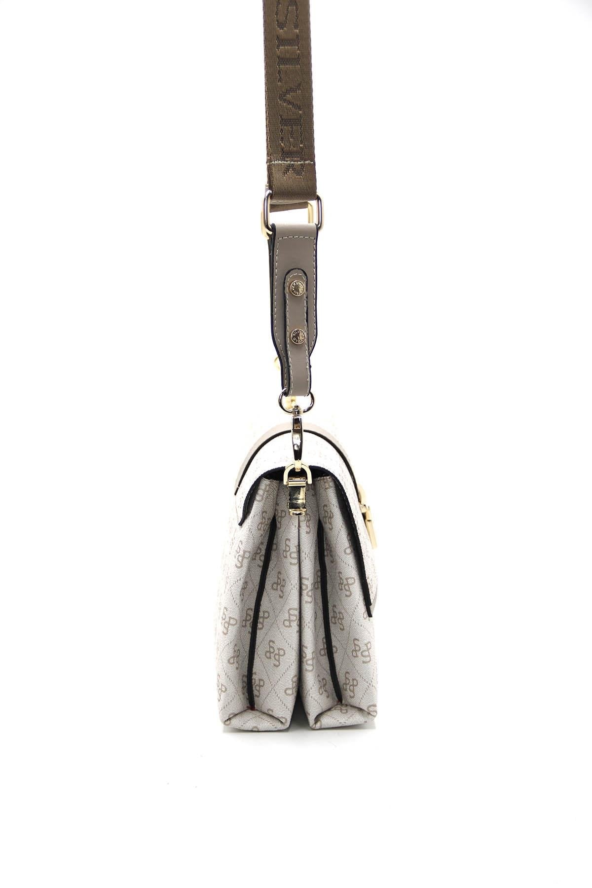 Silver & Polo Bej - Kum SP1009 Kadın Çapraz Çanta