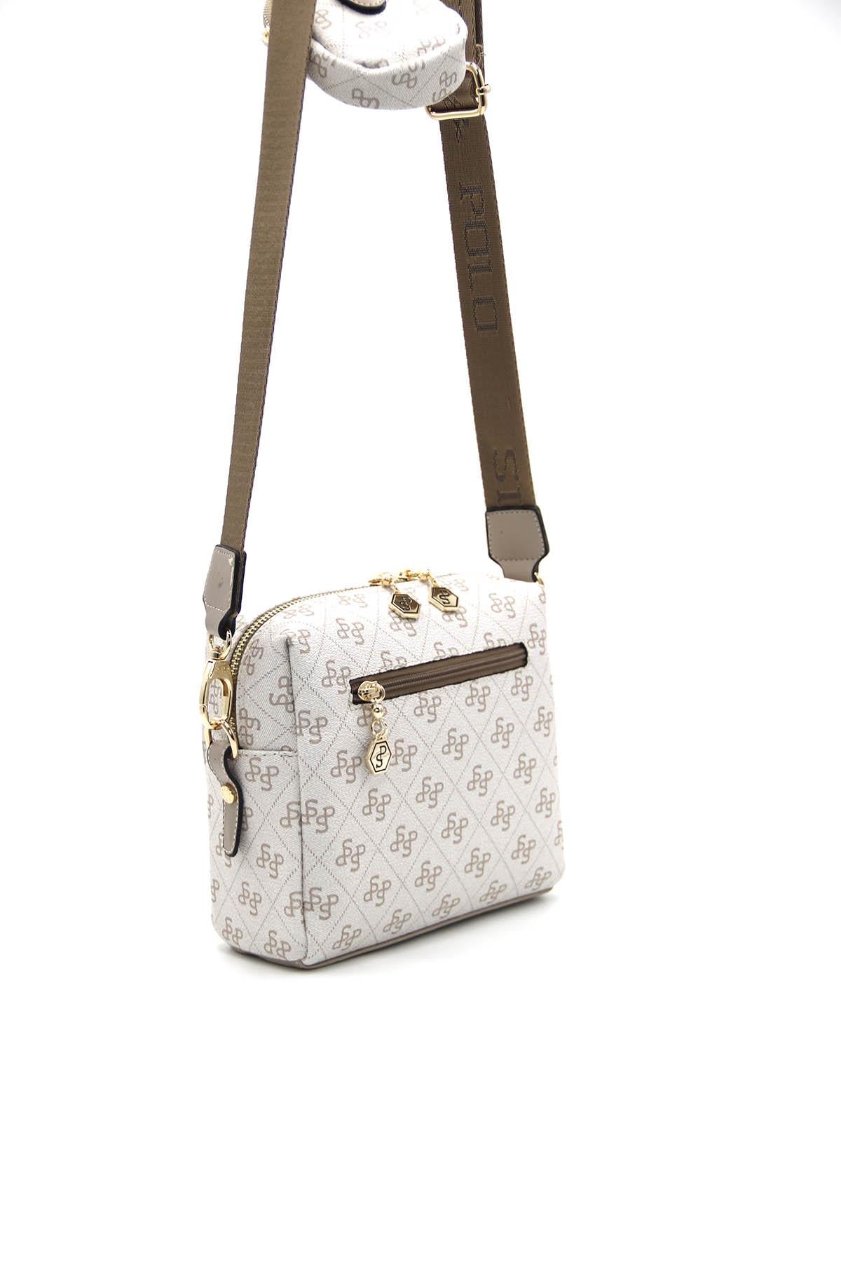 Silver & Polo Bej - Kum SP1038 Kadın Çapraz Çanta