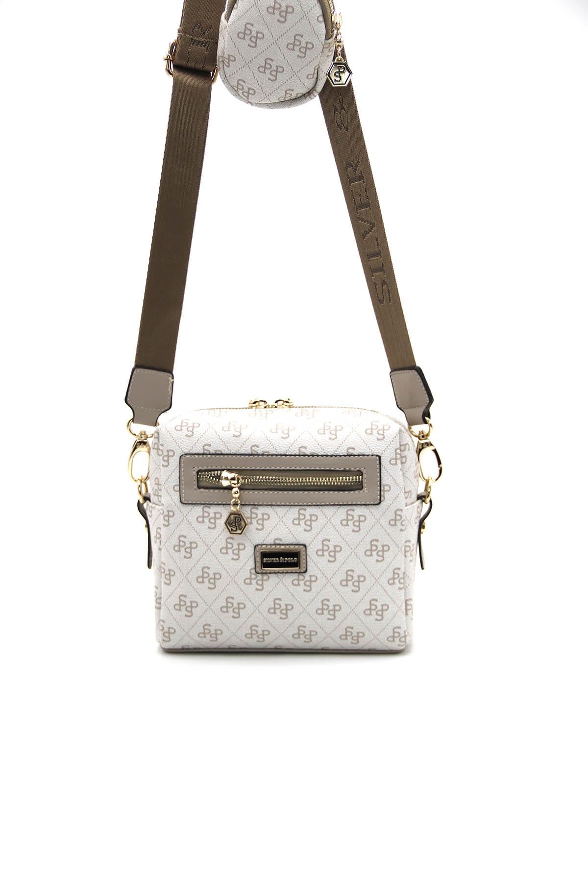 Silver & Polo Bej - Kum SP1038 Kadın Çapraz Çanta