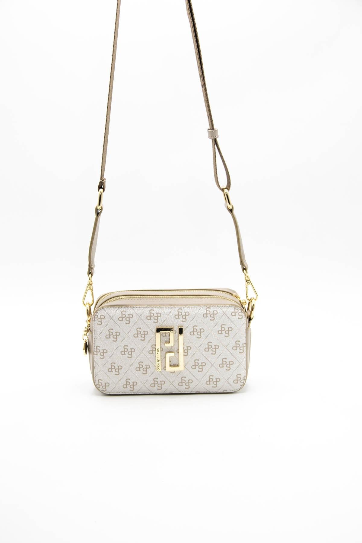 Silver & Polo Bej - Kum SP1078 Kadın Çapraz Çanta