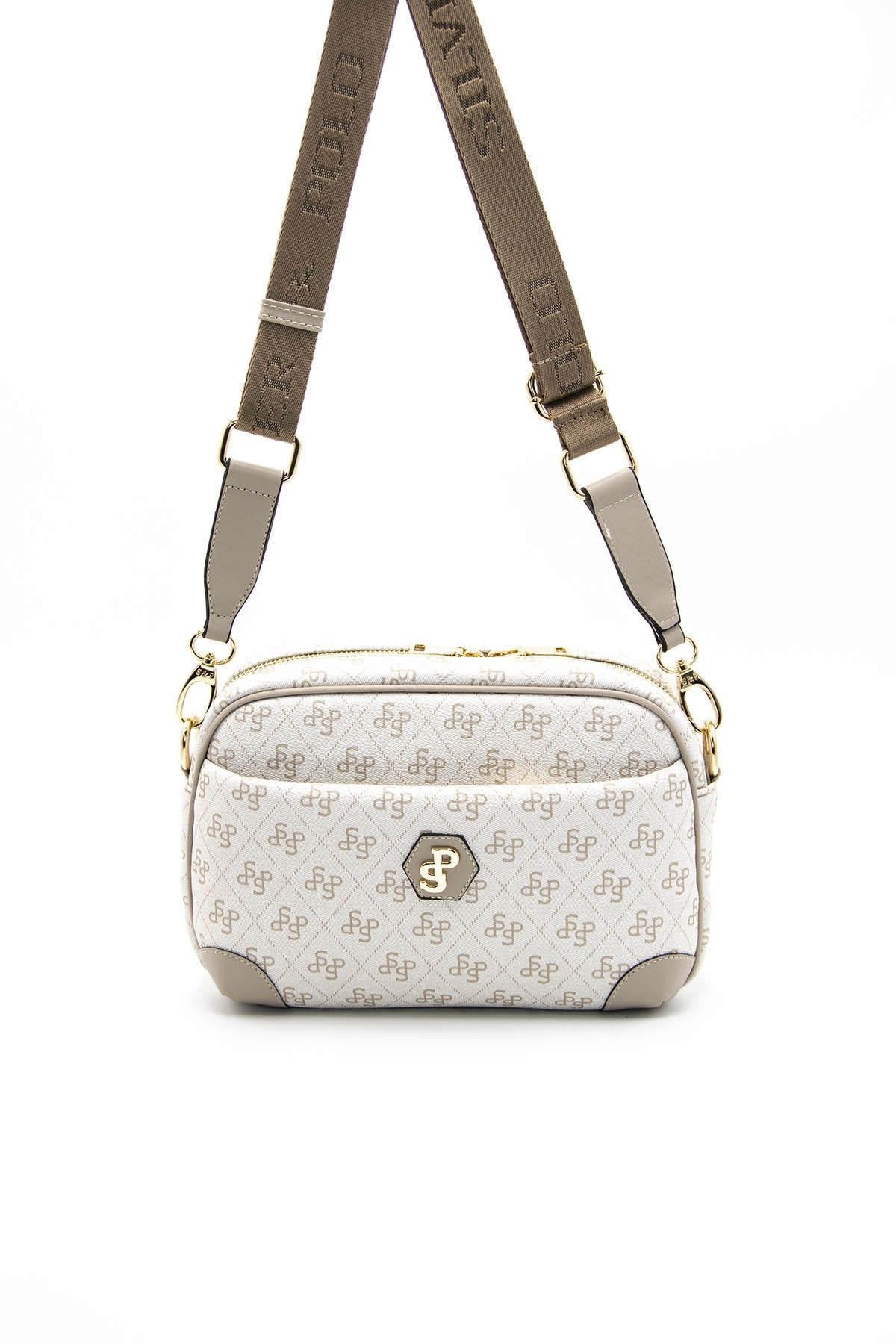 Silver & Polo Bej - Kum SP1094 Kadın Çapraz Çanta