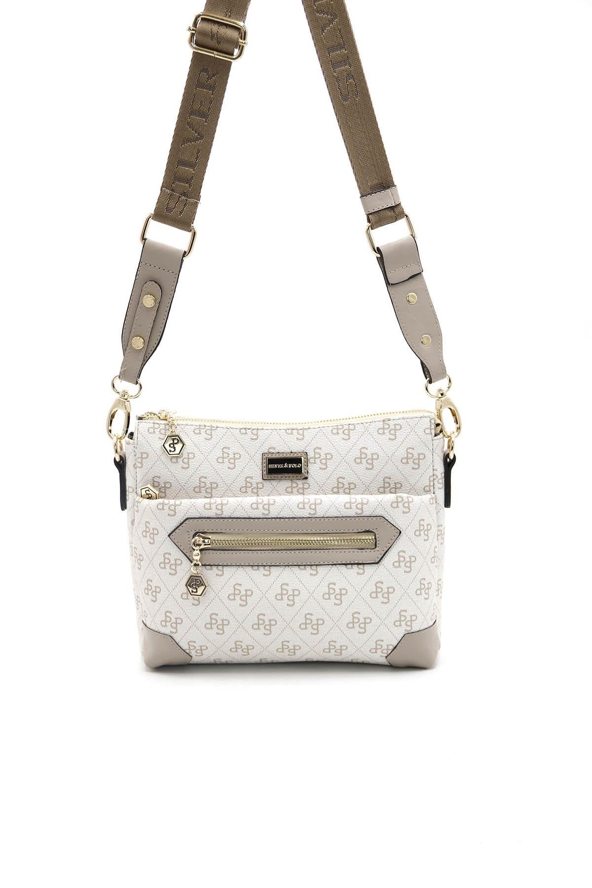 Silver & Polo Bej - Kum SP1110 Kadın Çapraz Çanta