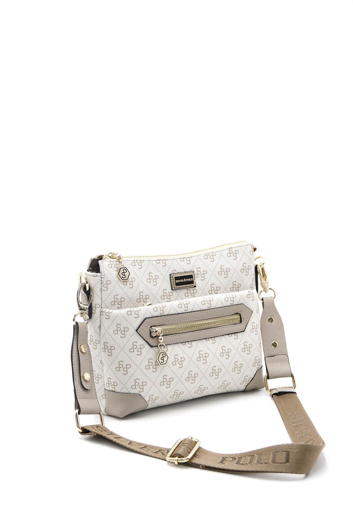 Silver & Polo Bej - Kum SP1110 Kadın Çapraz Çanta