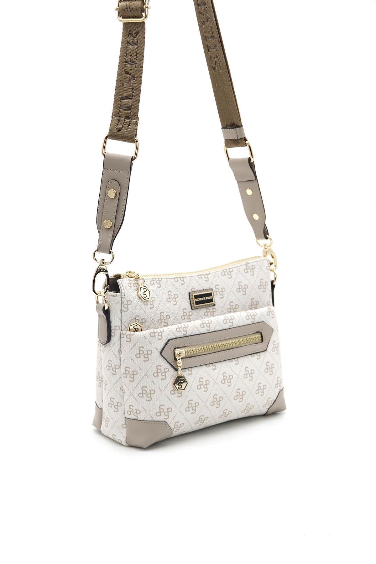 Silver & Polo Bej - Kum SP1110 Kadın Çapraz Çanta