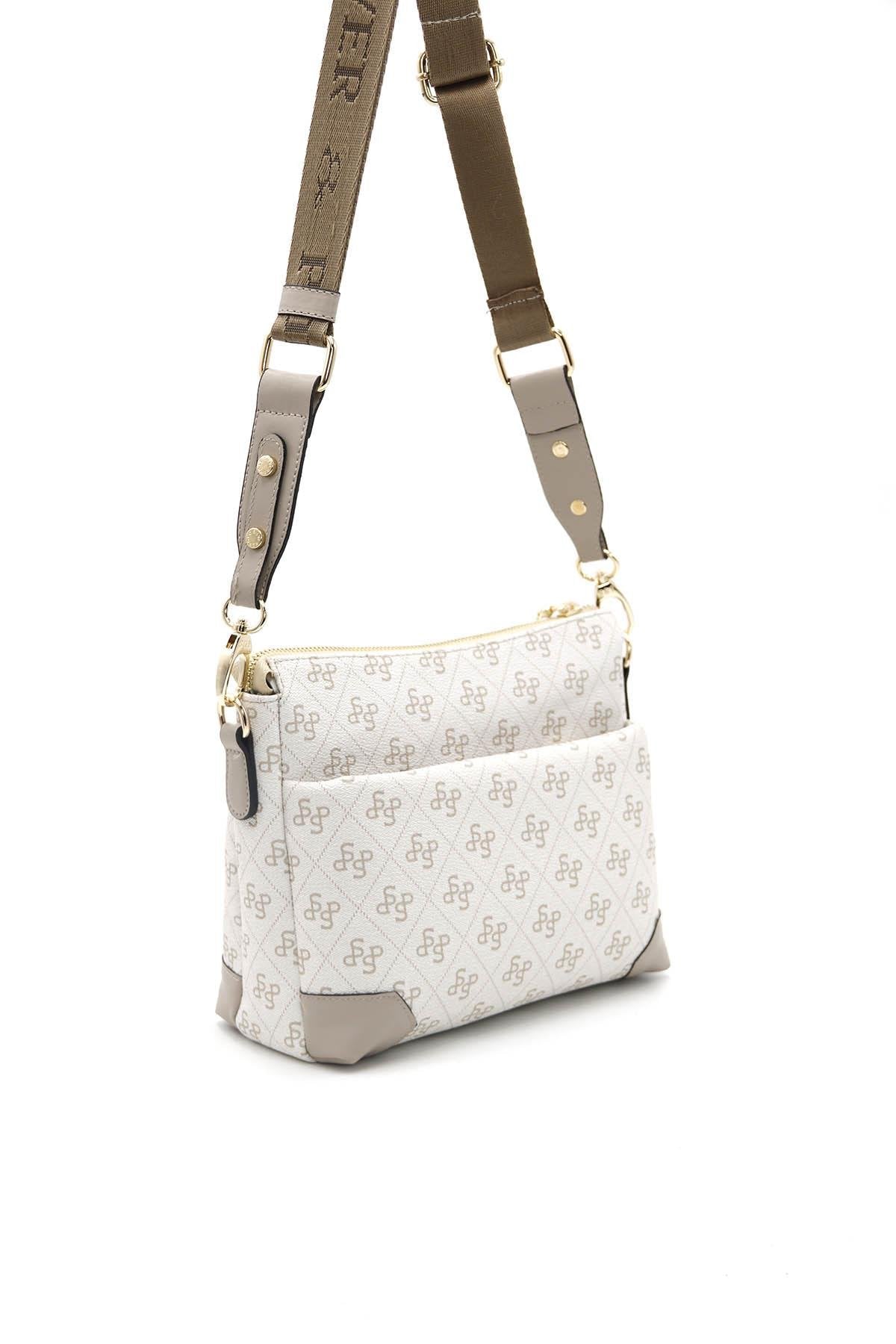 Silver & Polo Bej - Kum SP1110 Kadın Çapraz Çanta