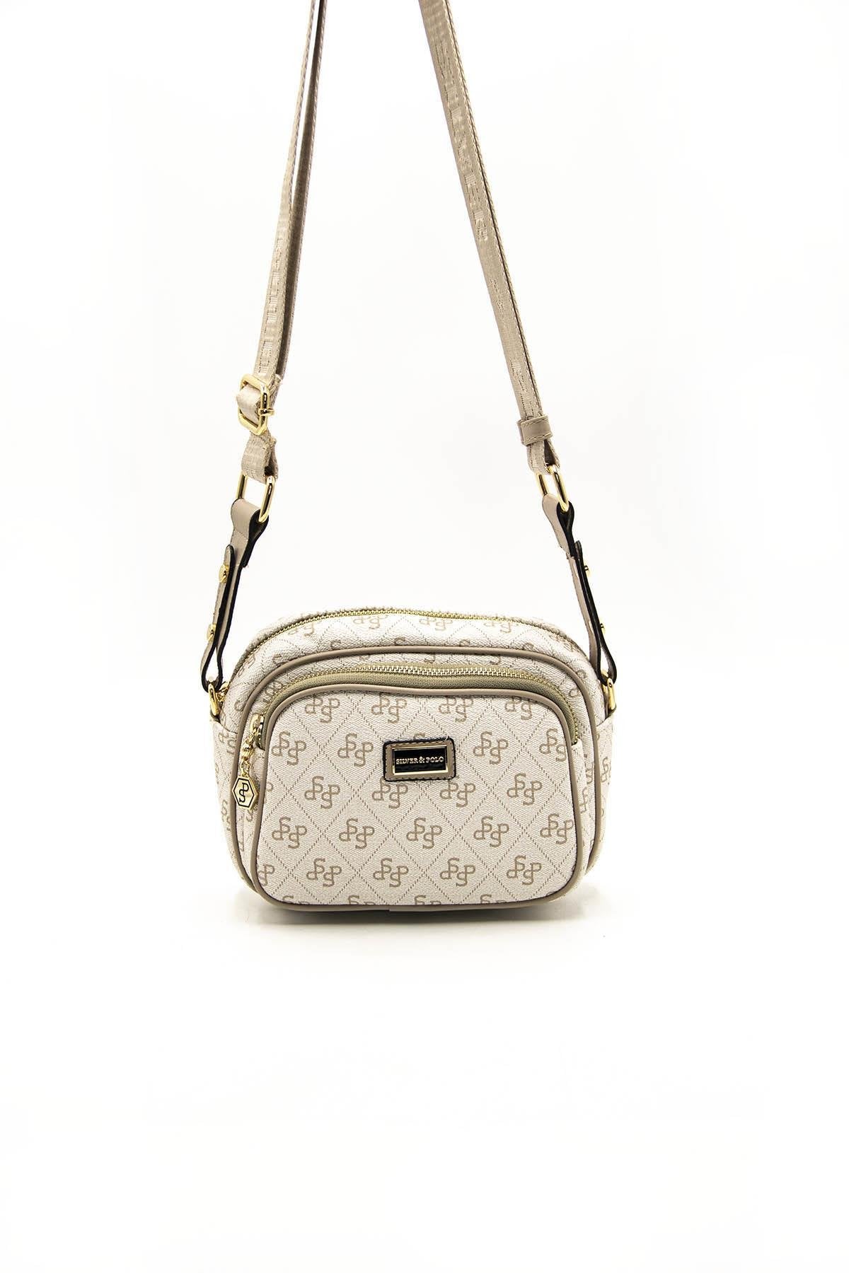 Silver & Polo Bej - Kum SP1111 Kadın Çapraz Çanta