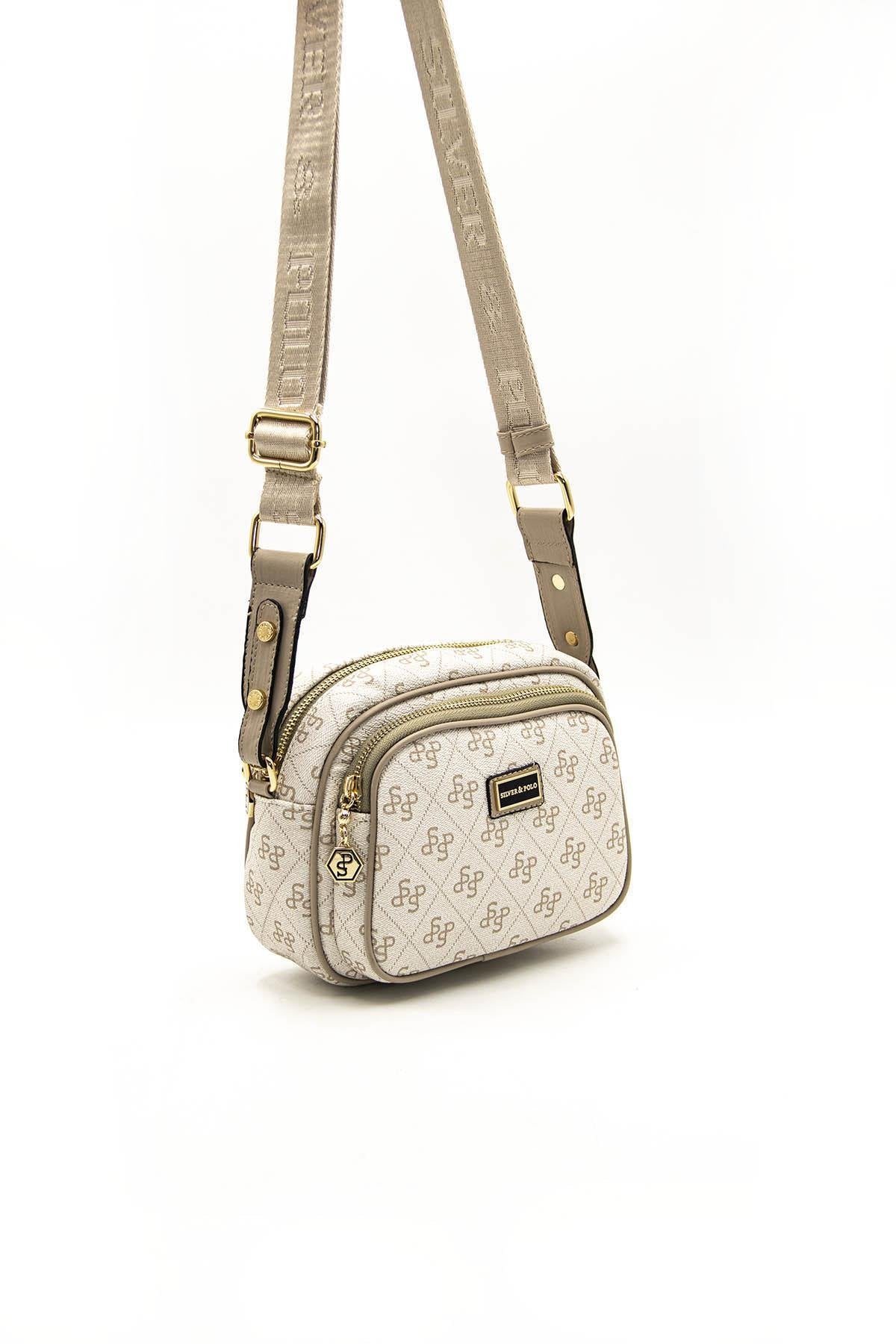 Silver & Polo Bej - Kum SP1111 Kadın Çapraz Çanta