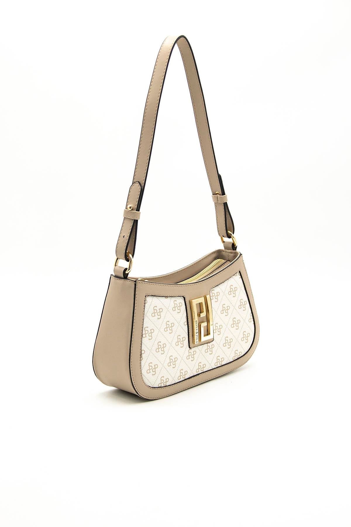 Silver & Polo Bej - Kum SP1132 Kadın Çapraz Çanta