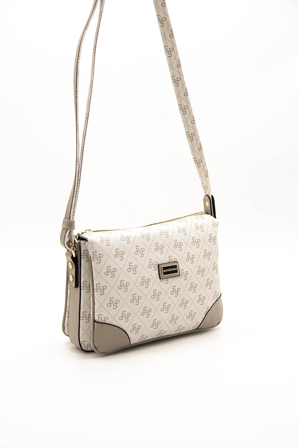 Silver & Polo Bej - Kum SP784 Kadın Çapraz Çanta